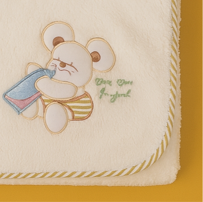 Winter Blanket for Baby | Imported Cream Color Polyester Blanket For infants