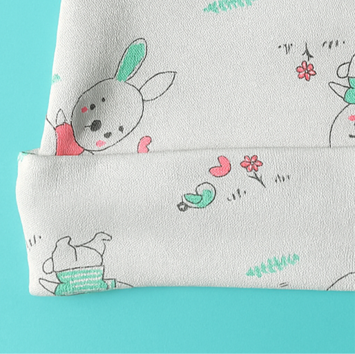 Green Rabbit Design Cap for Baby Boys |  Girls | New Born Baby Caps