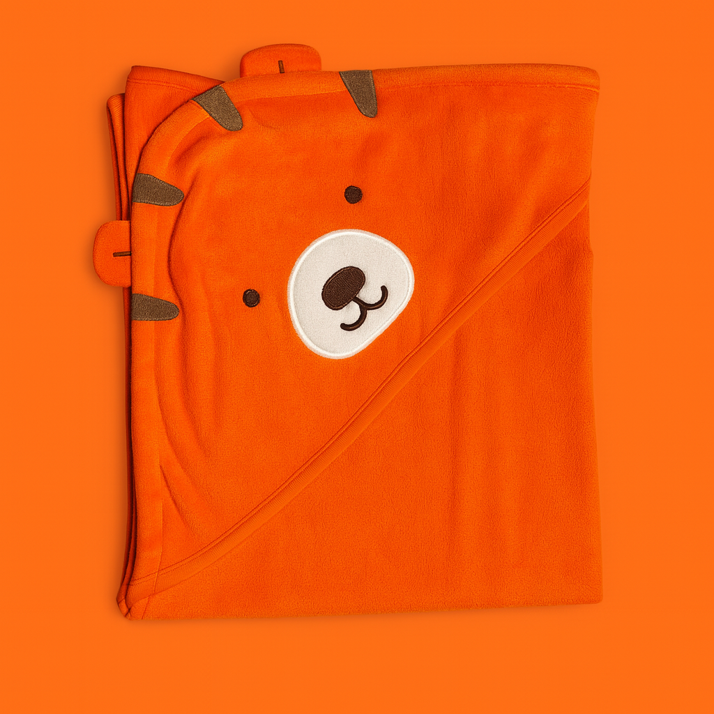 Hooded Towel for Baby- Orange  | Imported